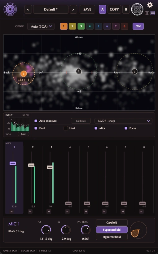 IRIS Virtual Mics interface